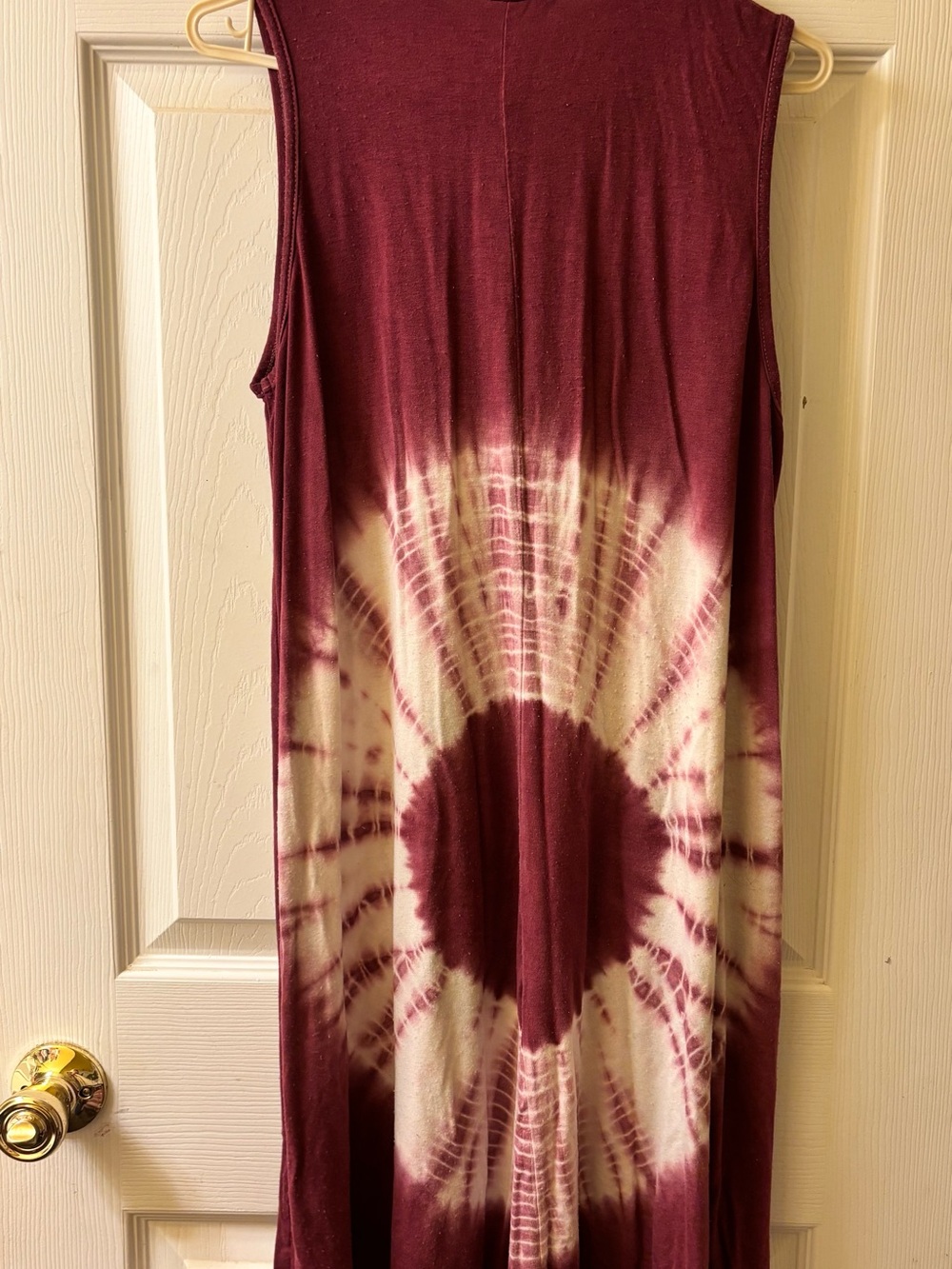 Peach Love California Mock Neck Dress in Deep Wine - Picture 4 of 4